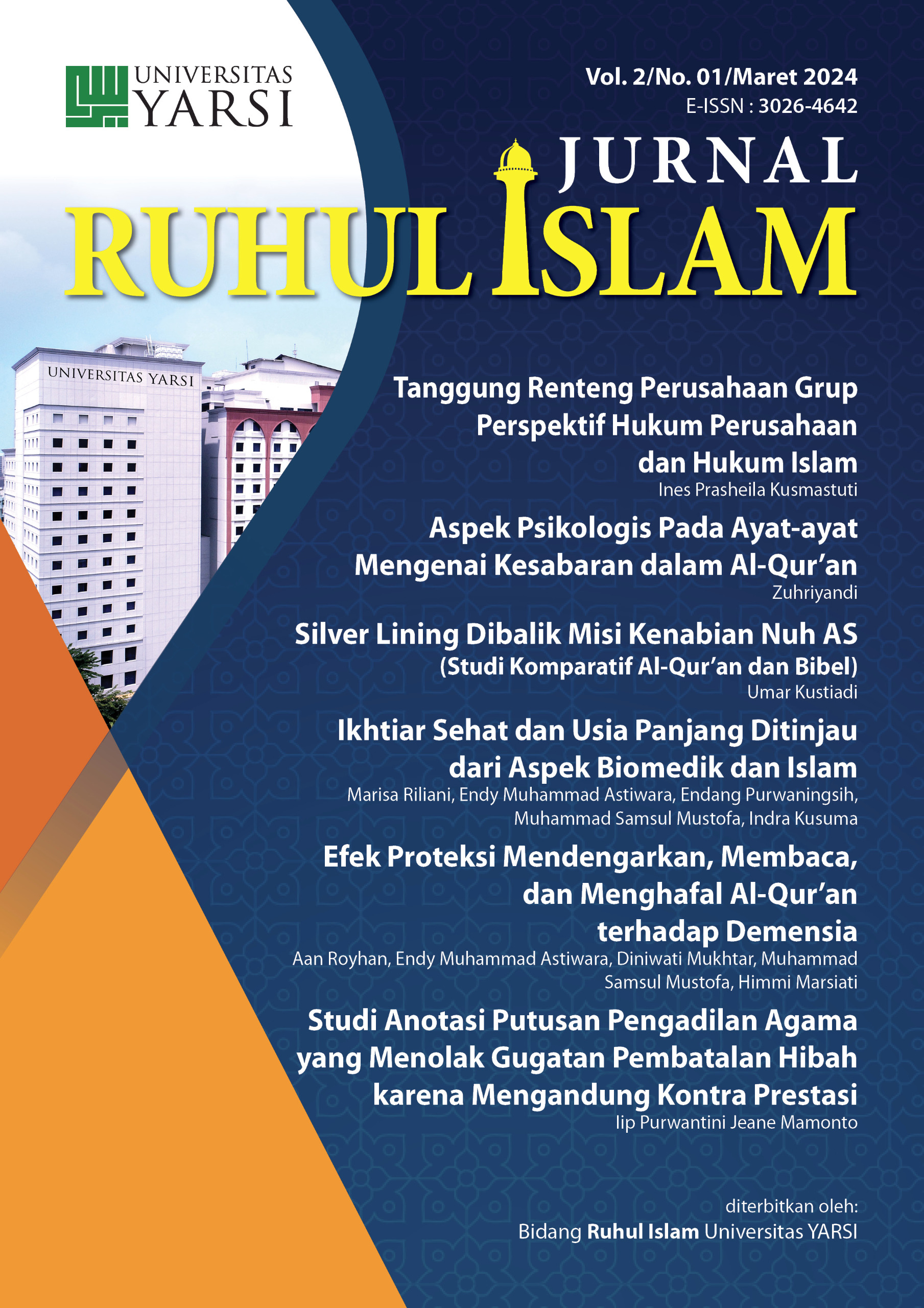 					View Vol. 2 No. 1 (2024): Jurnal Ruhul Islam
				