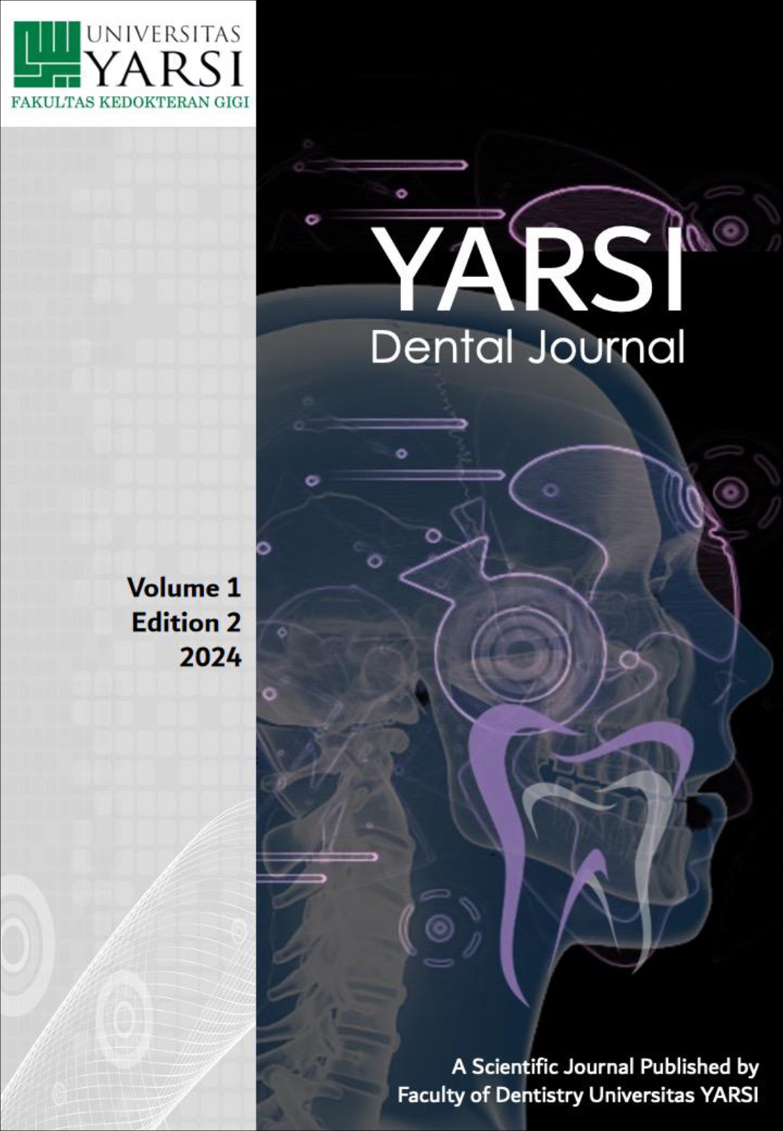					View Vol. 1 No. 2 (2024): YARSI DENTAL JOURNAL
				
