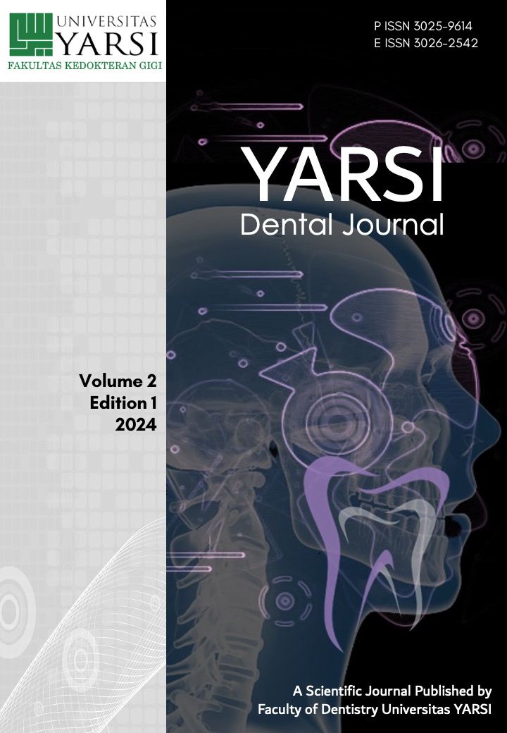 					View Vol. 2 No. 1 (2024): YARSI DENTAL JOURNAL
				