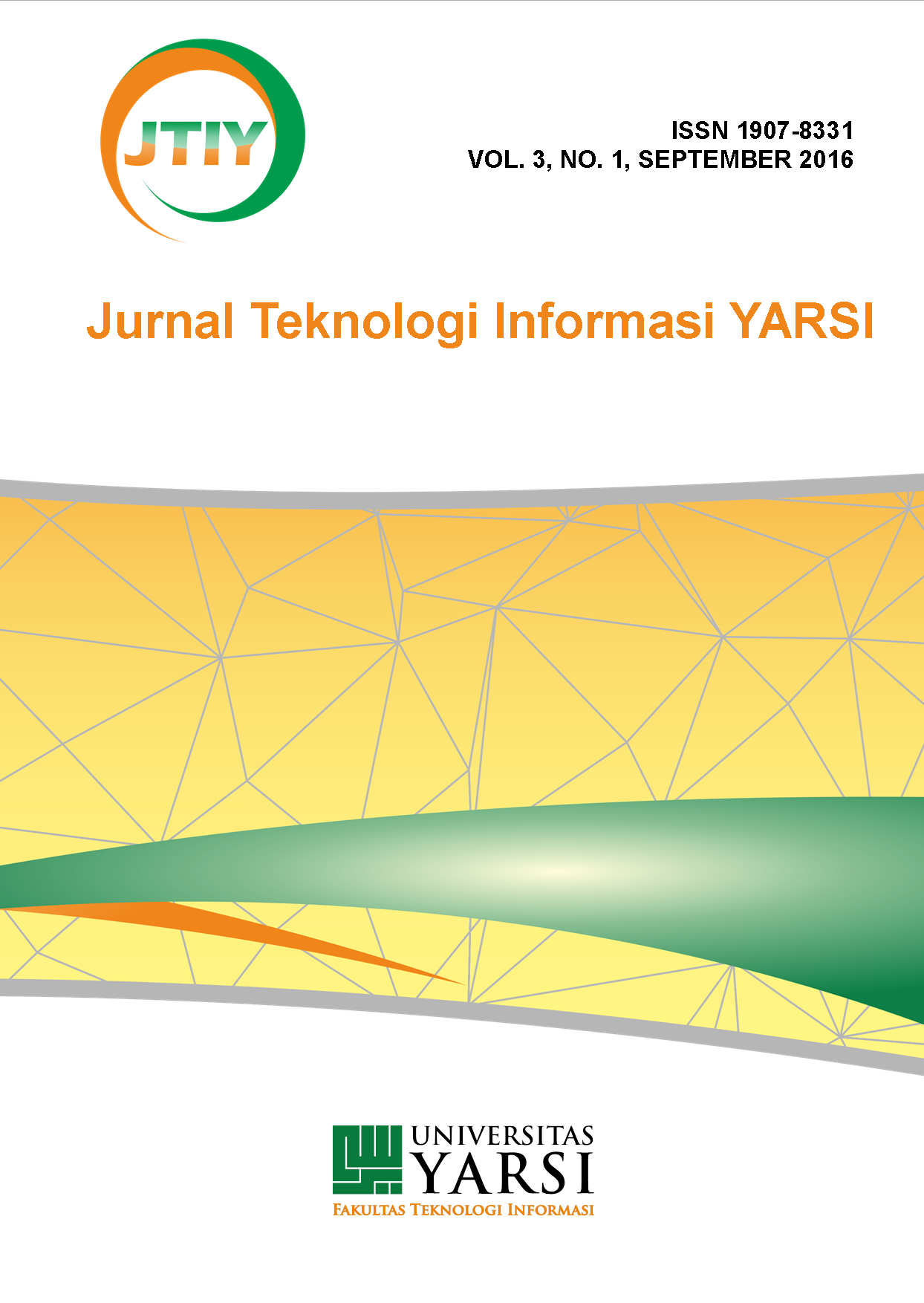 					View Vol. 3 No. 1 (2016): Jurnal Teknologi Informasi YARSI
				